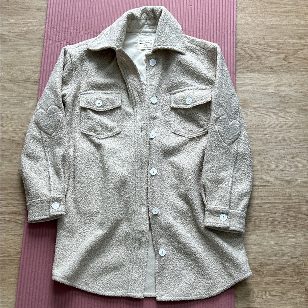 Jillian Harris x Jackson Rowe Cream Jacket with Heart Accents